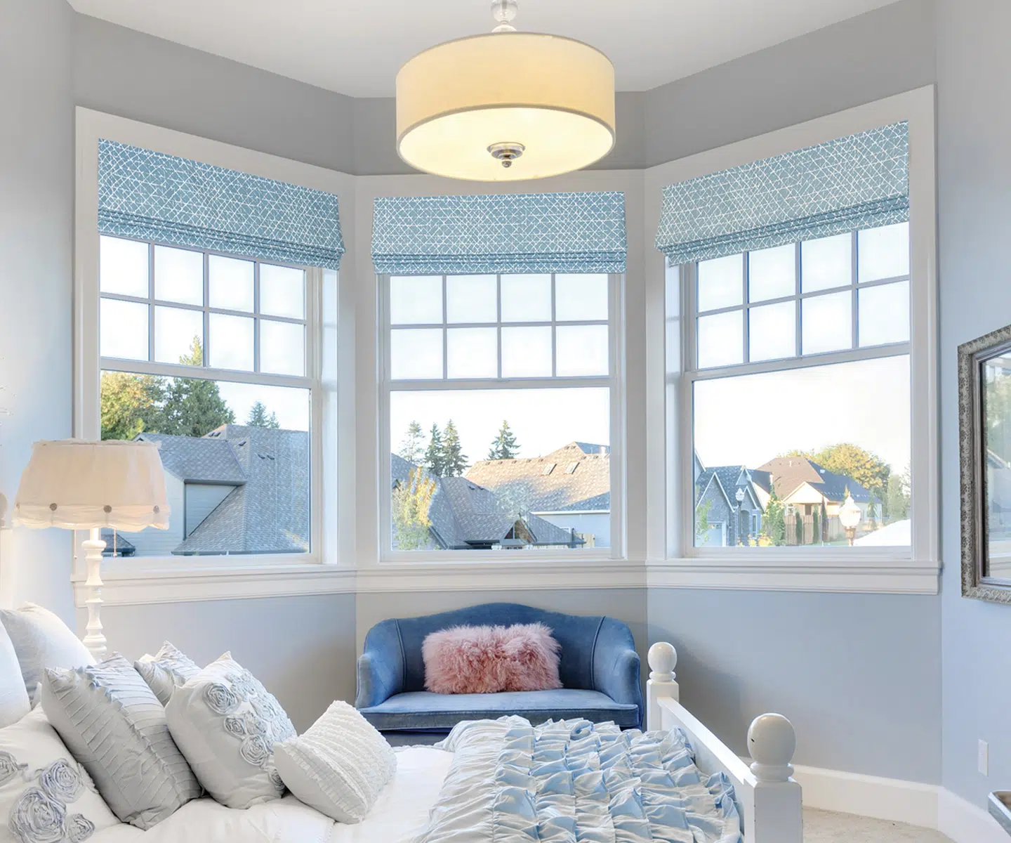 bedroom roman shades